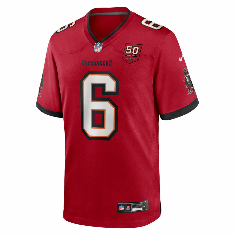 Baker Mayfield Tampa Bay Buccaneers 50th Season Team Game Jersey - Red Jerseys