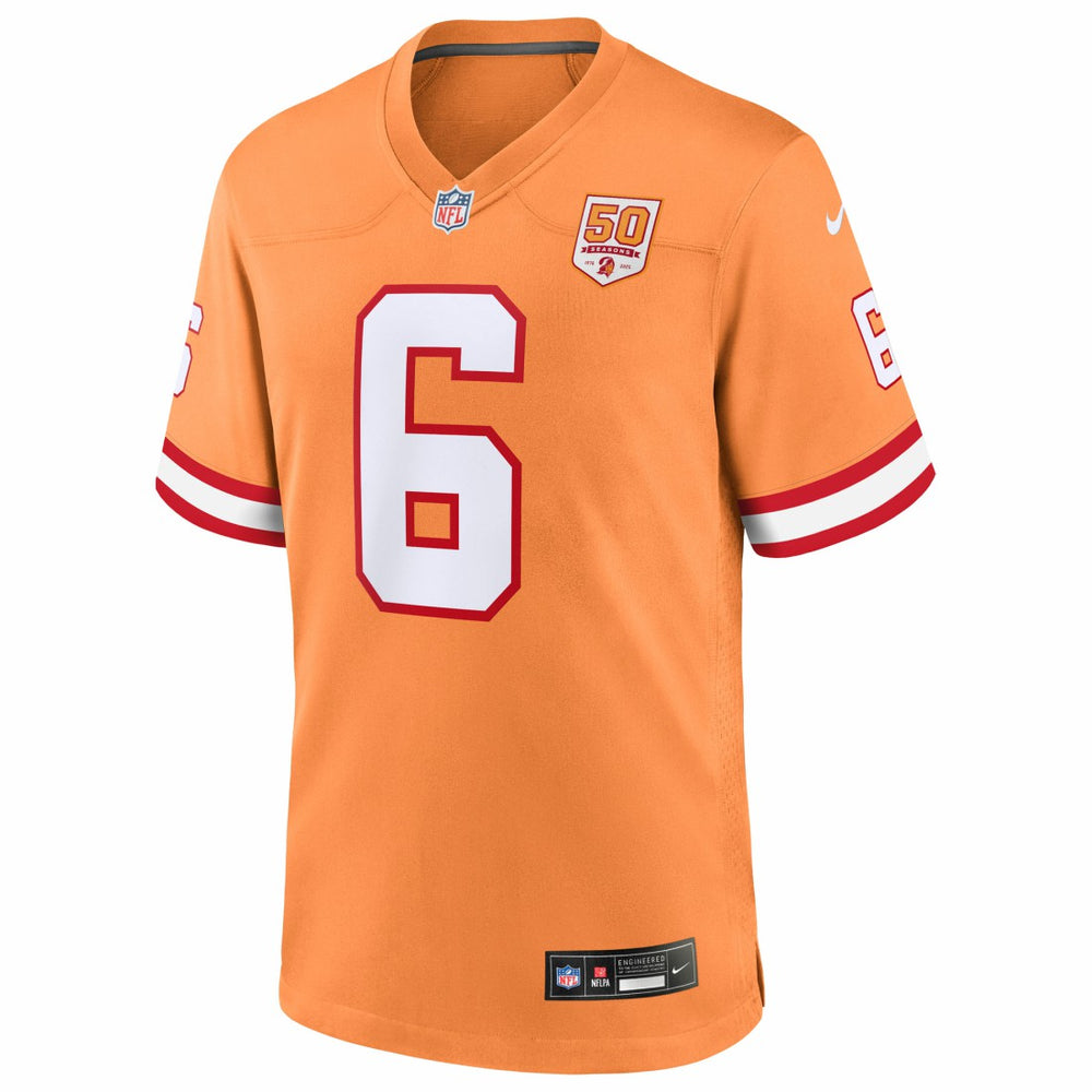 Baker Mayfield Tampa Bay Buccaneers 50th Season Game Jersey - Creamsicle Jerseys