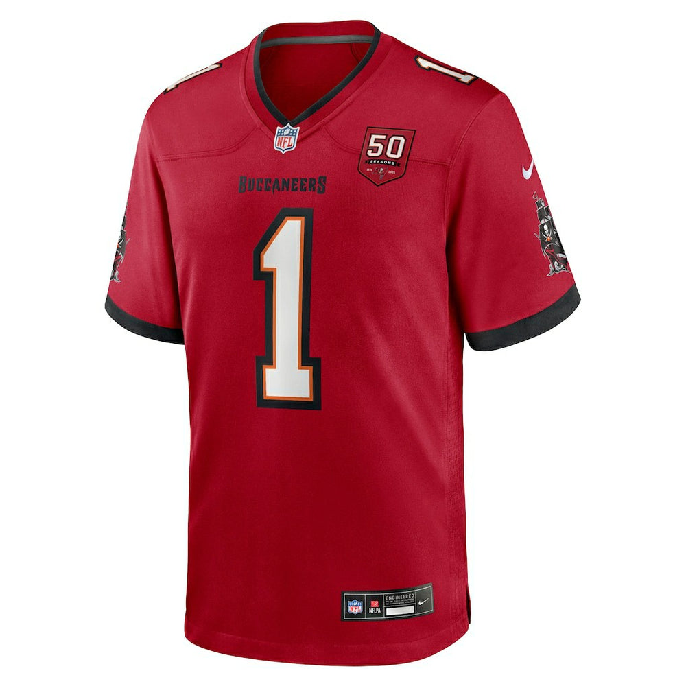 Rachaad White Tampa Bay Buccaneers 50th Anniversary Team Game Jersey - Red Jerseys