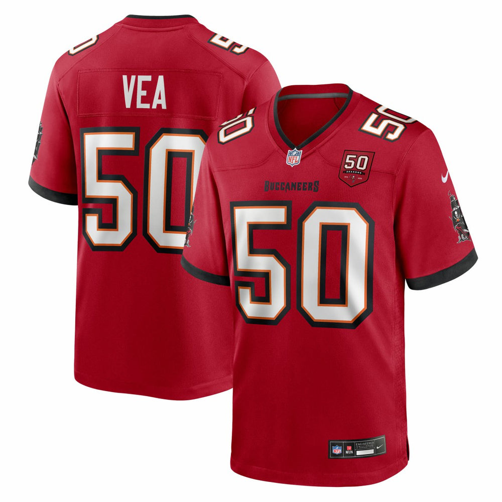 Vita Vea Tampa Bay Buccaneers 50th Season Team Game Jersey - Red Jerseys