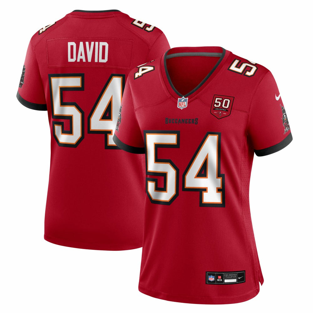 Lavonte David Tampa Bay Buccaneers Women's 50th Anniversary Team Game Jersey - Red Jerseys