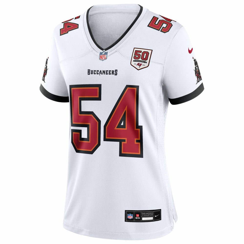 Lavonte David Tampa Bay Buccaneers Women's 50th Anniversary White Game Jersey - White Jerseys