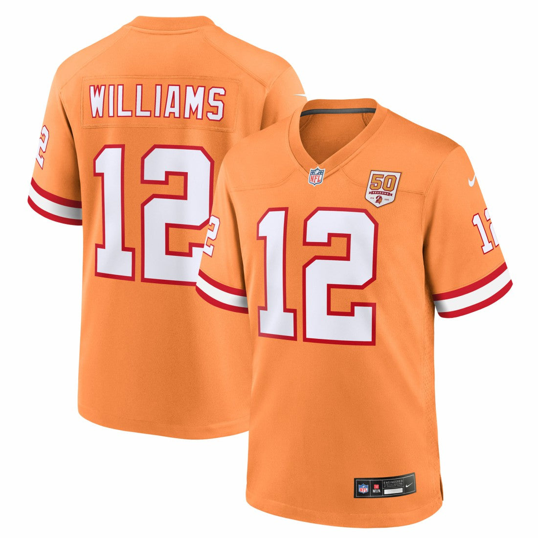 Doug Williams Tampa Bay Buccaneers 50th Season Game Jersey - Creamsicle Jerseys