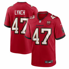 John Lynch Tampa Bay Buccaneers 50th Anniversary Team Game Jersey - Red Jerseys