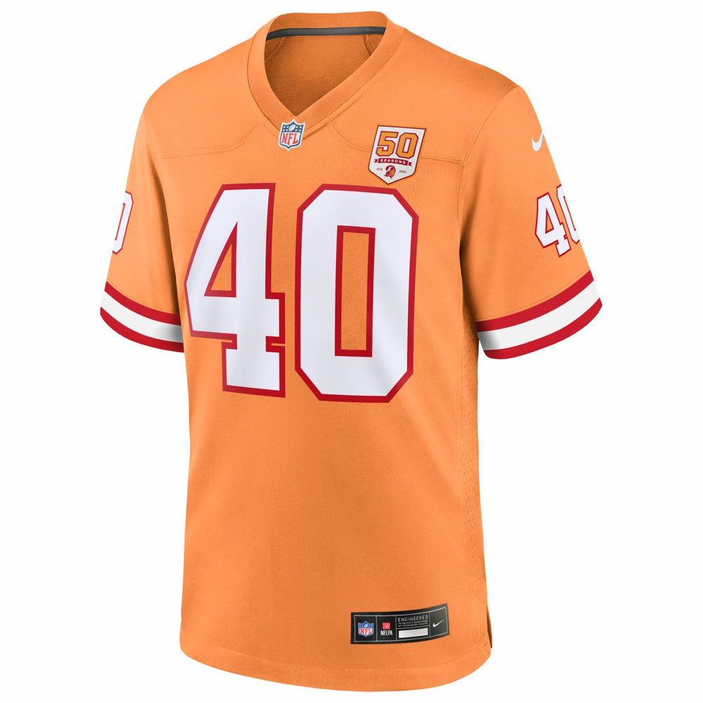 Mike Alstott Tampa Bay Buccaneers 50th Season Game Jersey - Creamsicle Jerseys