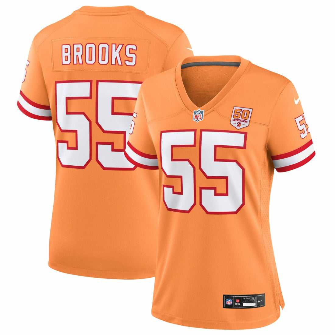 Derrick Brooks Tampa Bay Buccaneers Women's 50th Season Game Jersey - Creamsicle Jerseys