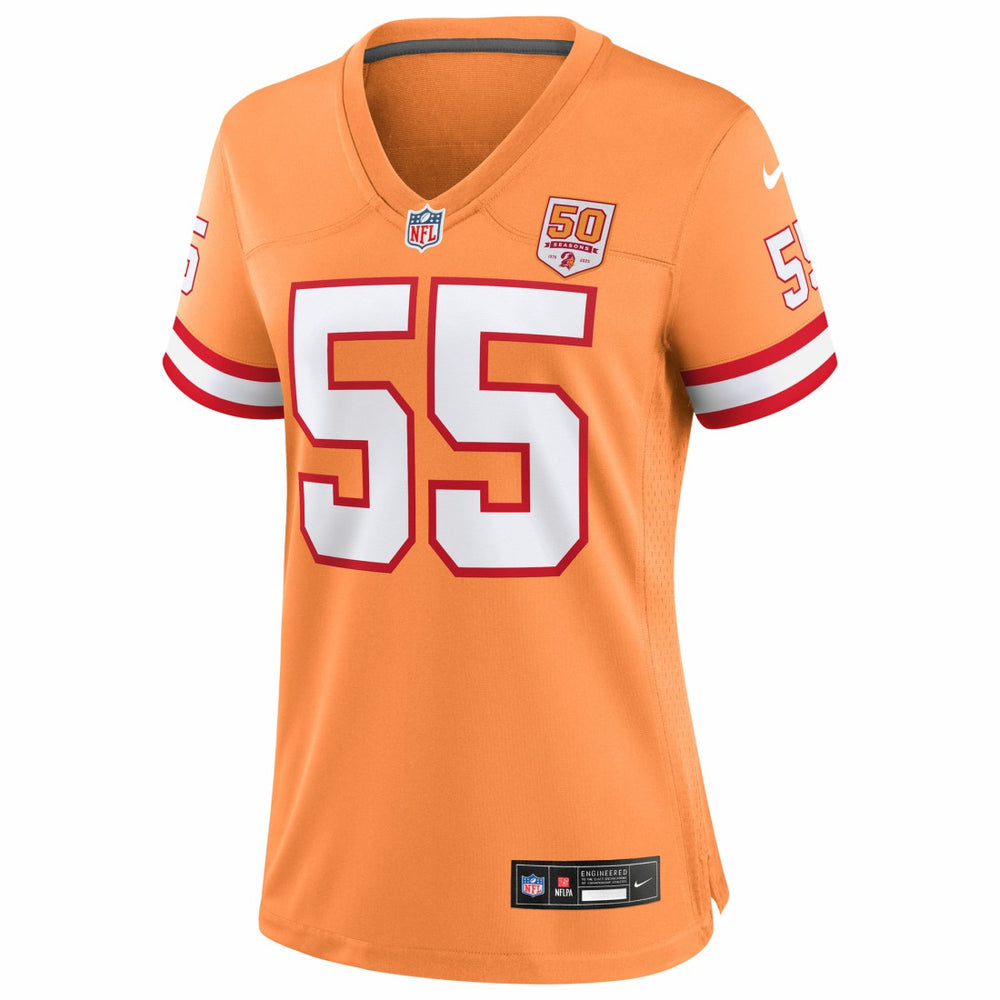 Derrick Brooks Tampa Bay Buccaneers Women's 50th Season Game Jersey - Creamsicle Jerseys