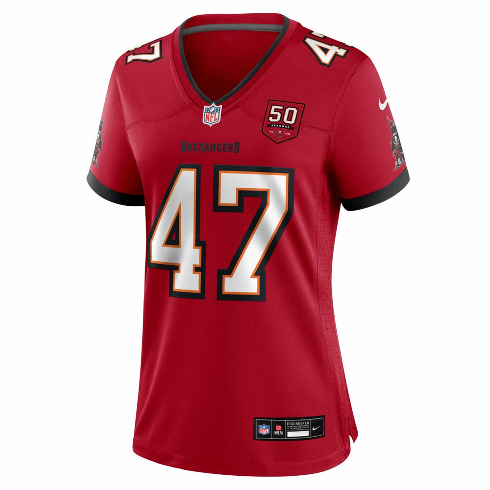 John Lynch Tampa Bay Buccaneers Women's 50th Anniversary Team Game Jersey - Red Jerseys