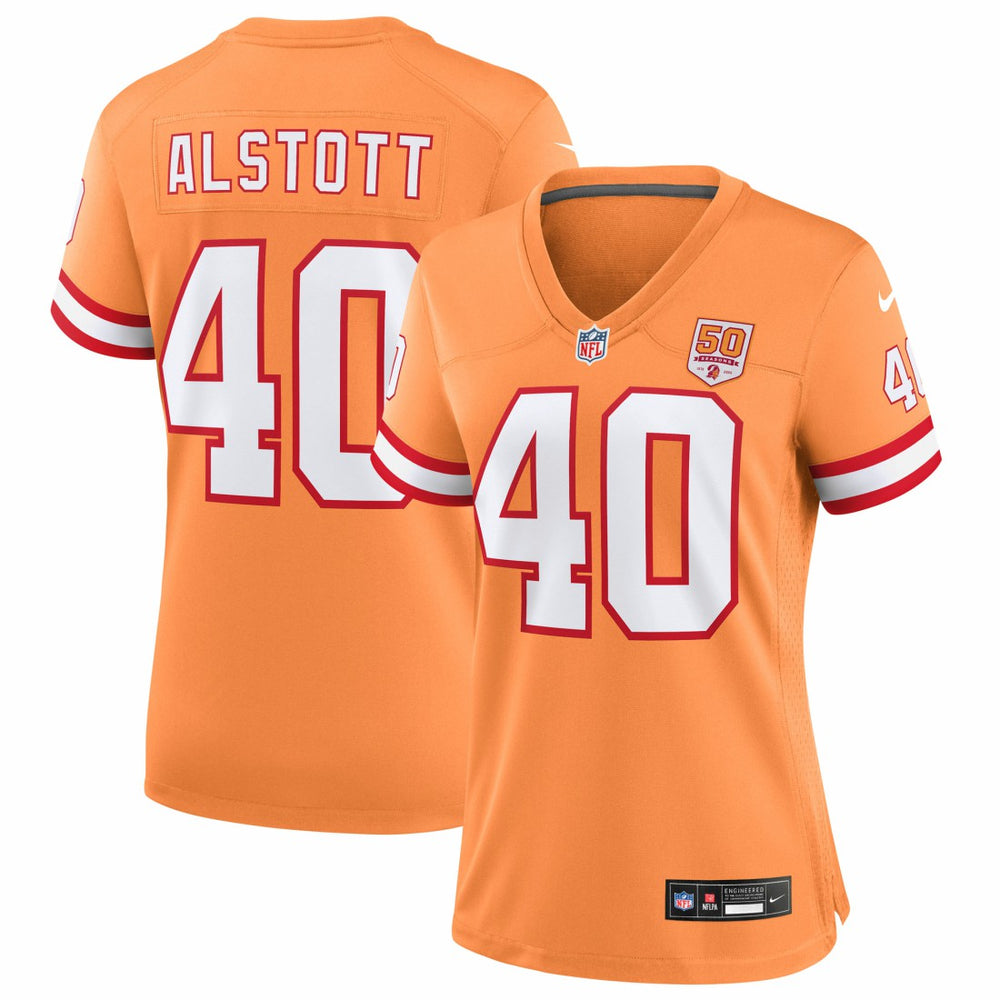 Mike Alstott Tampa Bay Buccaneers Women's 50th Season Game Jersey - Creamsicle Jerseys