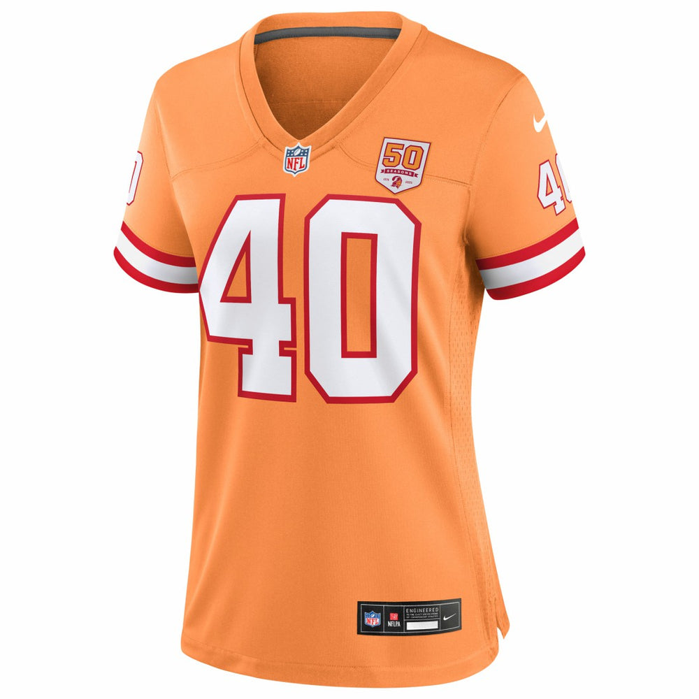 Mike Alstott Tampa Bay Buccaneers Women's 50th Season Game Jersey - Creamsicle Jerseys
