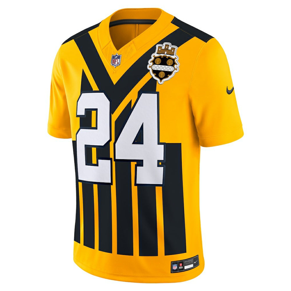 Joey Porter Jr. Pittsburgh Steelers Alternate 1933 Throwback Vapor F.U.S.E. Limited Jersey - Gold Jerseys