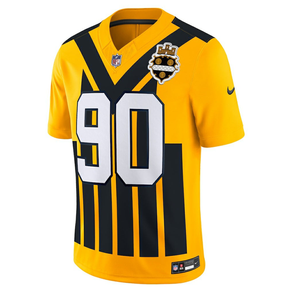 T.J. Watt Pittsburgh Steelers Alternate Vapor F.U.S.E. Limited Jersey - Gold Jerseys