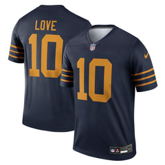 Jordan Love Green Bay Packers The 1923 Classic Legend Player Dri-FIT Top - Navy Tops