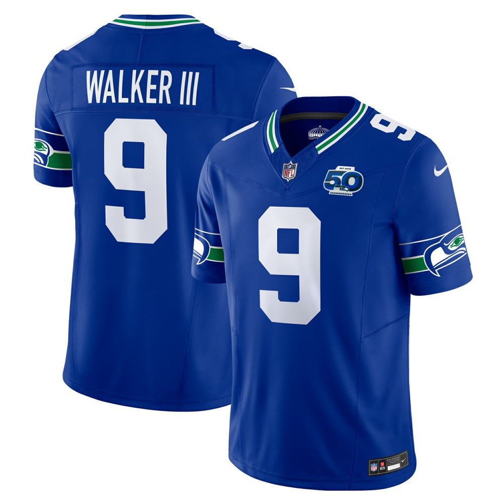 Kenneth Walker III Seattle Seahawks 50th Season Vapor F.U.S.E. Limited Jersey - Royal Jerseys