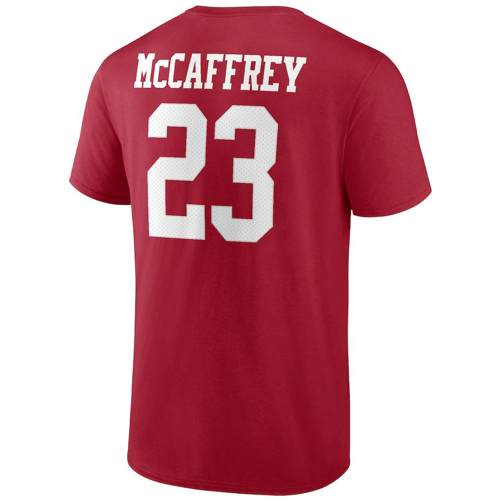 Christian McCaffrey San Francisco 49ers Player Icon T-Shirt - Scarlet T-shirts