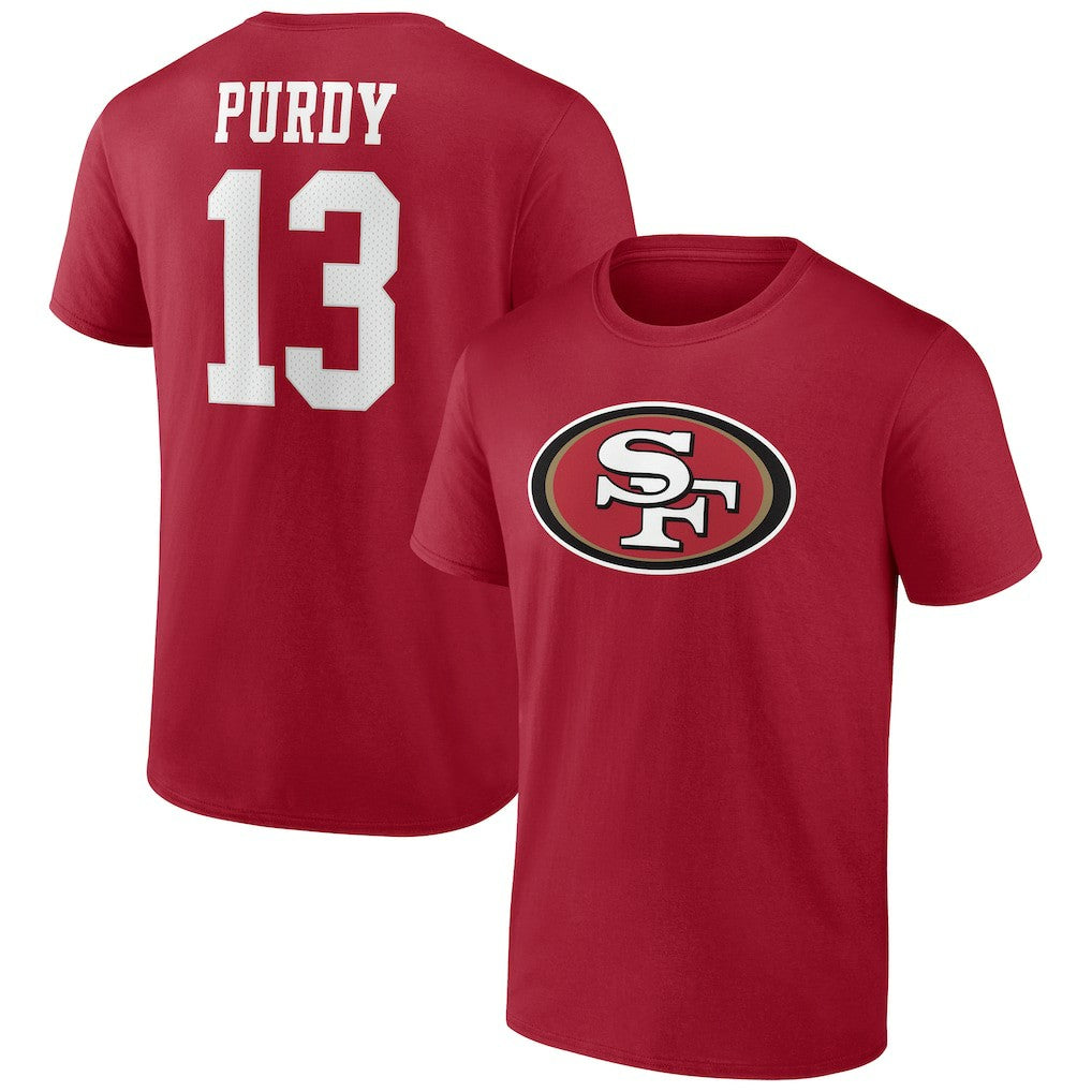 Brock Purdy San Francisco 49ers Player Icon T-Shirt - Scarlet T-shirts
