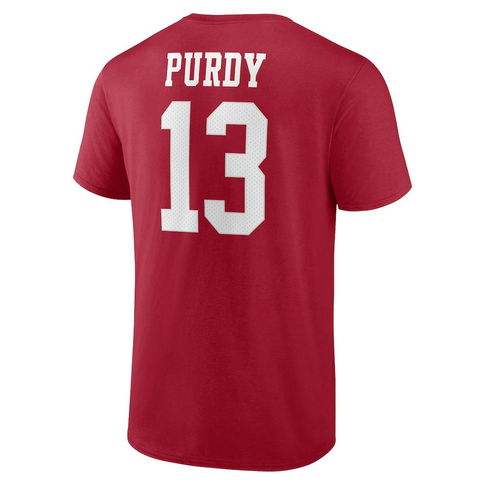 Brock Purdy San Francisco 49ers Player Icon T-Shirt - Scarlet T-shirts
