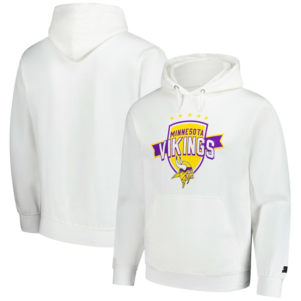 Minnesota Vikings Starter Vintage Pullover Hoodie - White Hoodies