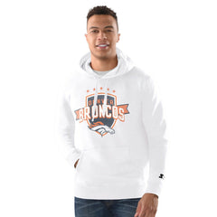 Denver Broncos Starter Vintage Pullover Hoodie - White Hoodies