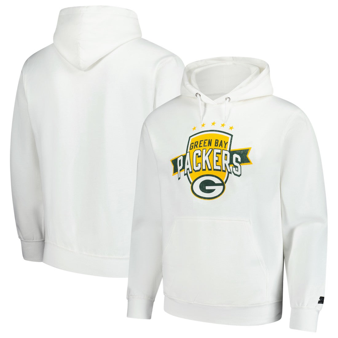 Green Bay Packers Starter Vintage Pullover Hoodie - White Hoodies