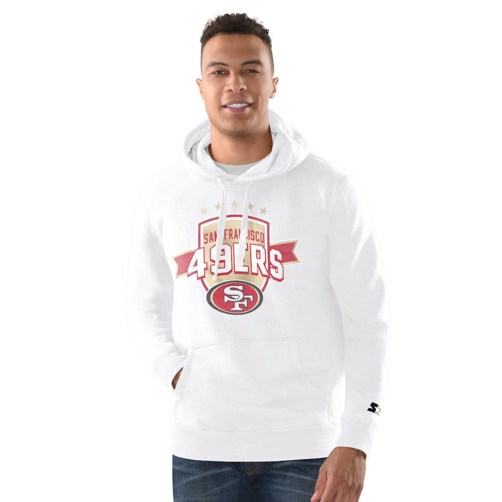 San Francisco 49ers Starter Vintage Pullover Hoodie - White Hoodies