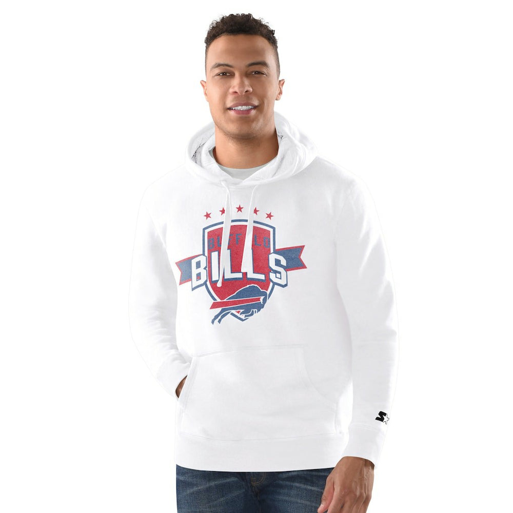 Buffalo Bills Starter Vintage Pullover Hoodie - White Hoodies