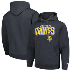 Minnesota Vikings Starter Vintage Pullover Hoodie - Charcoal Hoodies