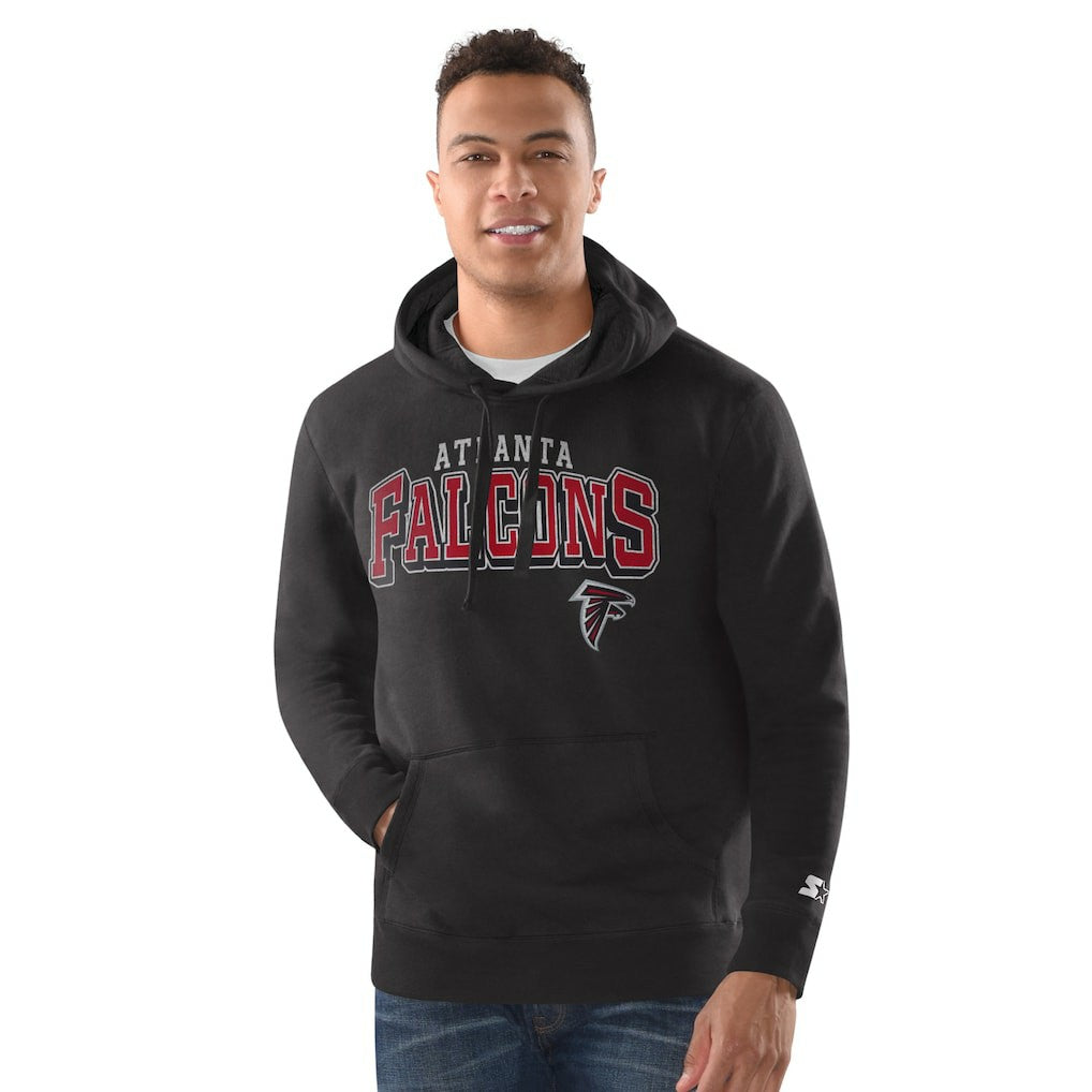 Atlanta Falcons Starter Vintage Pullover Hoodie - Black Hoodies