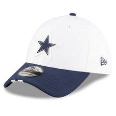 Dallas Cowboys New Era 2025 NFL Training Camp 39THIRTY Flex Hat - White/Navy Hats