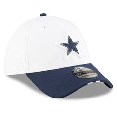 Dallas Cowboys New Era 2025 NFL Training Camp 39THIRTY Flex Hat - White/Navy Hats