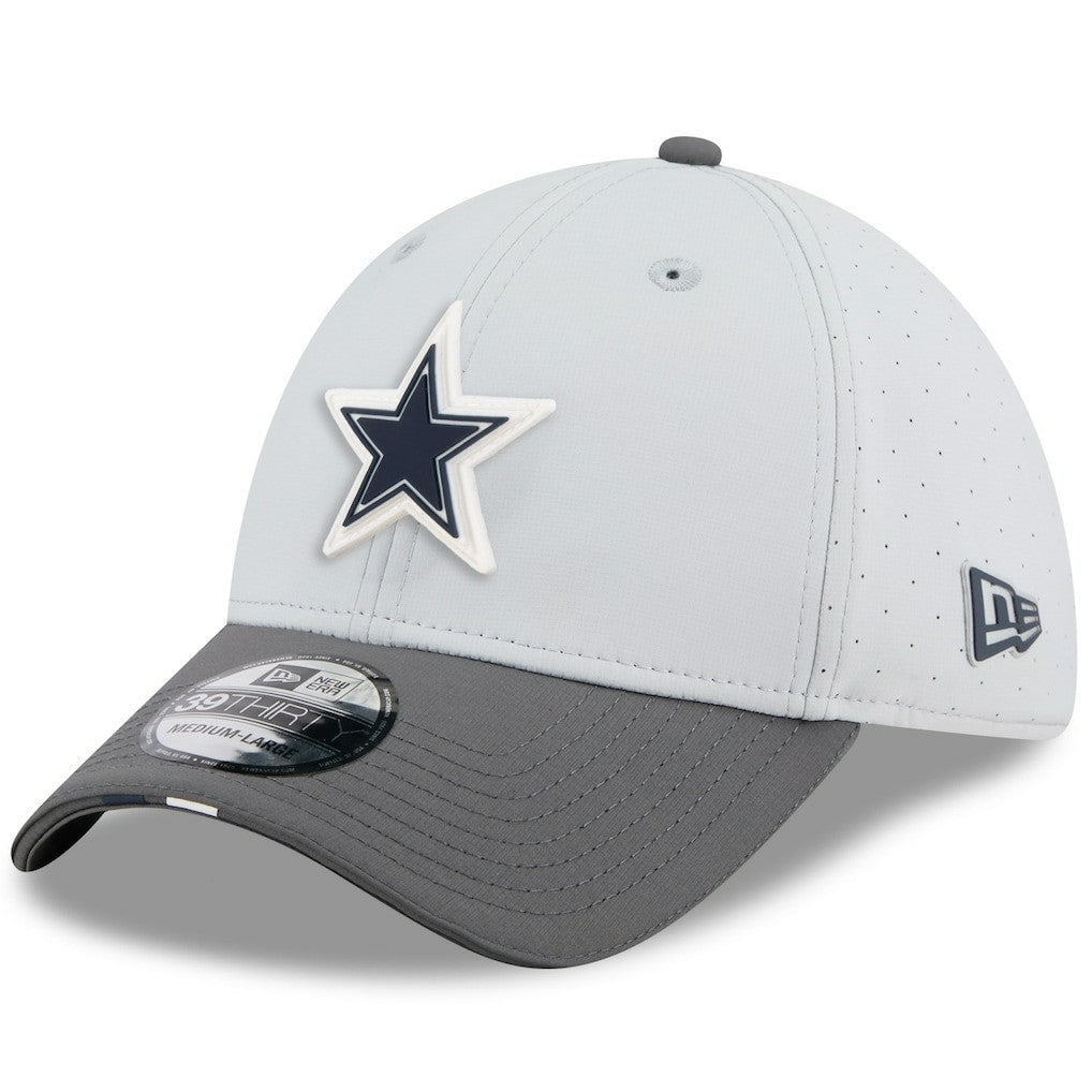 Dallas Cowboys New Era 2025 NFL Training Camp 39THIRTY Flex Hat - Gray/Graphite Hats
