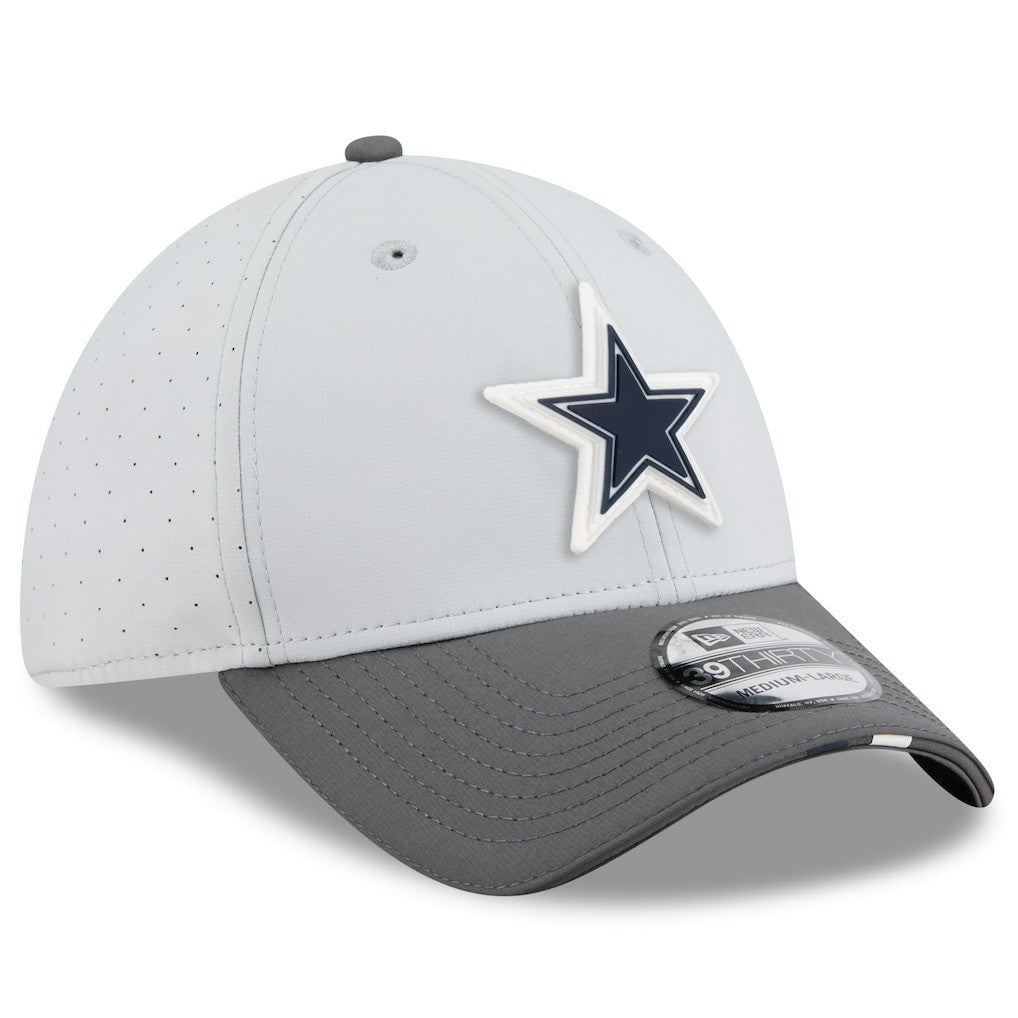 Dallas Cowboys New Era 2025 NFL Training Camp 39THIRTY Flex Hat - Gray/Graphite Hats