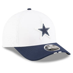 Dallas Cowboys New Era 2025 NFL Training Camp A-Frame 9FORTY Adjustable Hat - White/Navy Hats