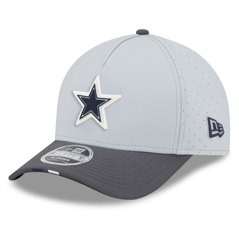 Dallas Cowboys New Era 2025 NFL Training Camp A-Frame 9FORTY Adjustable Hat - Gray/Graphite Hats