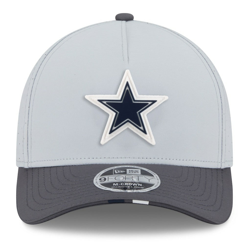 Dallas Cowboys New Era 2025 NFL Training Camp A-Frame 9FORTY Adjustable Hat - Gray/Graphite Hats