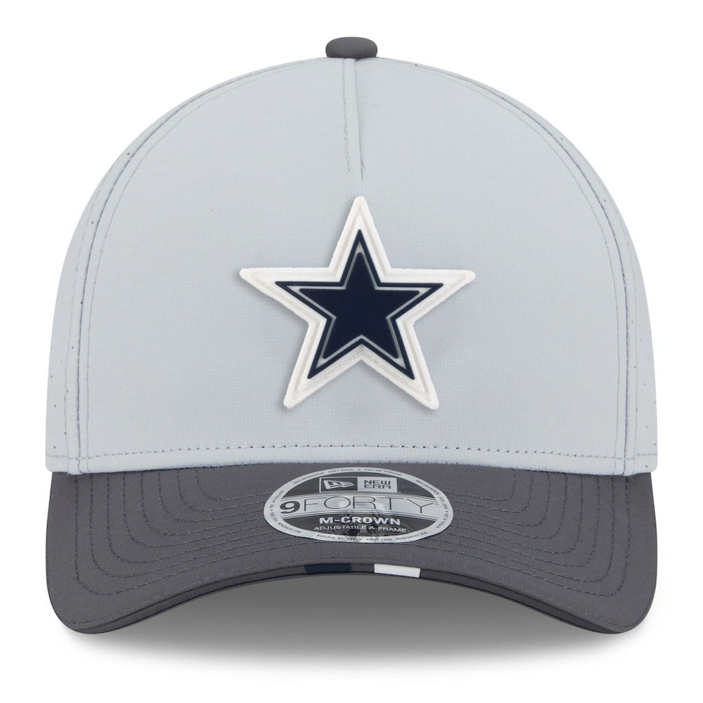 Dallas Cowboys New Era 2025 NFL Training Camp A-Frame 9FORTY Adjustable Hat - Gray/Graphite Hats