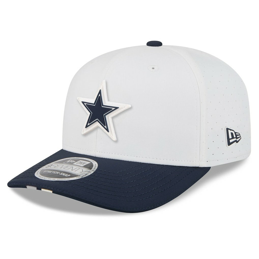 Dallas Cowboys New Era 2025 NFL Training Camp 9SEVENTY Adjustable Hat - White/Navy Hats