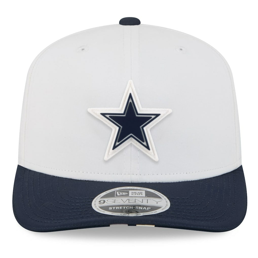 Dallas Cowboys New Era 2025 NFL Training Camp 9SEVENTY Adjustable Hat - White/Navy Hats