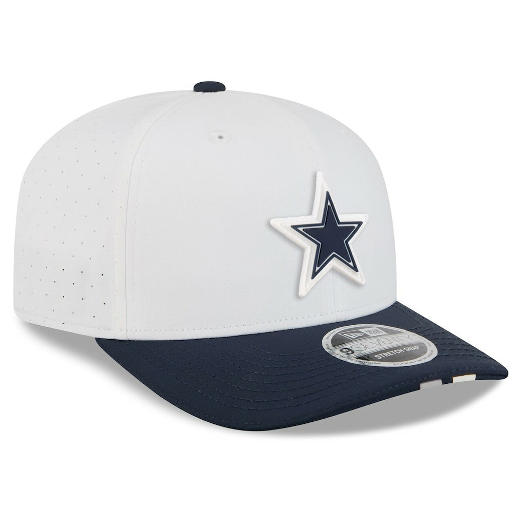 Dallas Cowboys New Era 2025 NFL Training Camp 9SEVENTY Adjustable Hat - White/Navy Hats