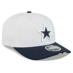 Dallas Cowboys New Era 2025 NFL Training Camp 9SEVENTY Adjustable Hat - White/Navy Hats
