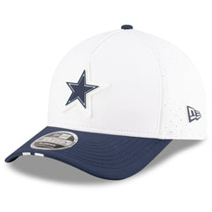Dallas Cowboys New Era Youth 2025 NFL Training Camp A-Frame 9FORTY Adjustable Hat - White/Navy Hats