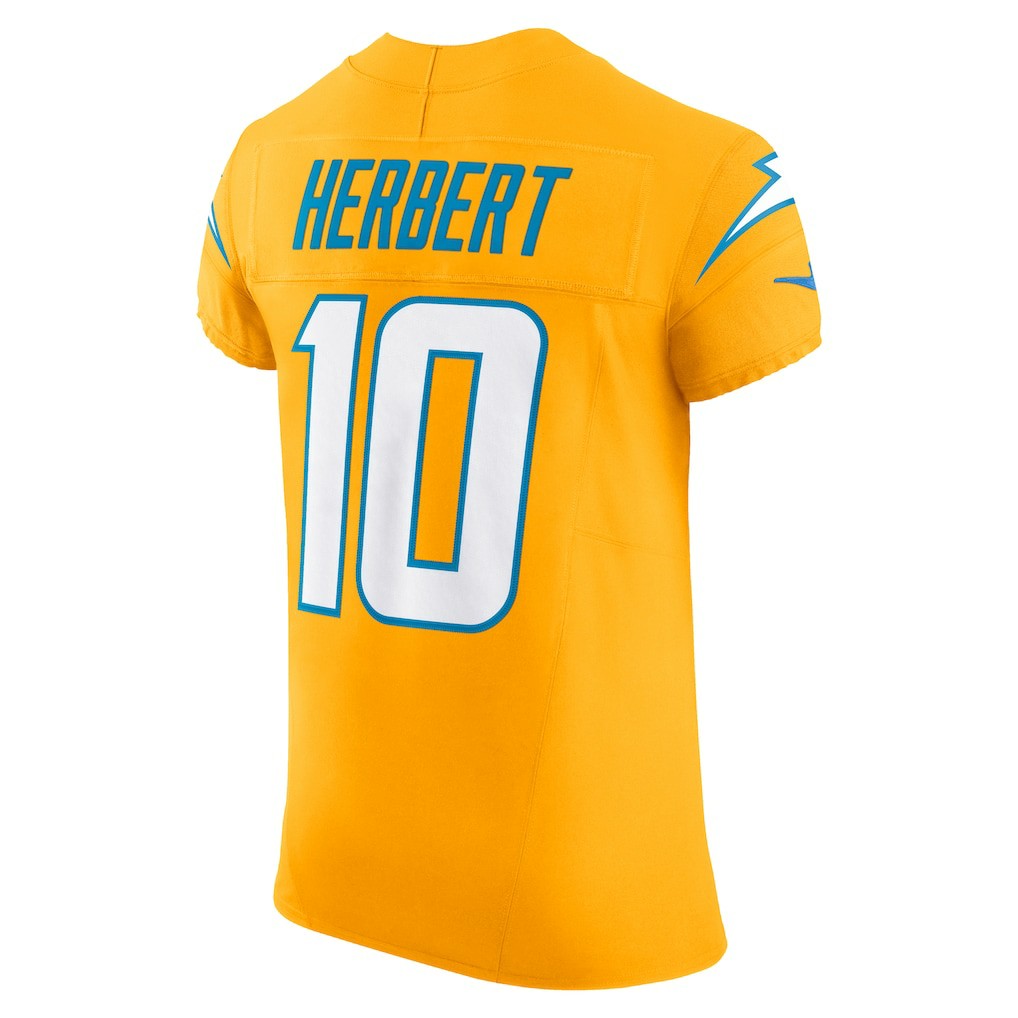 Justin Herbert Los Angeles Chargers Alternate Charger Power Vapor F.U.S.E. Elite Jersey - Gold Jerseys