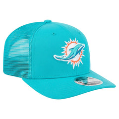 Miami Dolphins New Era Team Collection 9SEVENTY Stretch-Snap Adjustable Hat - Aqua Hats