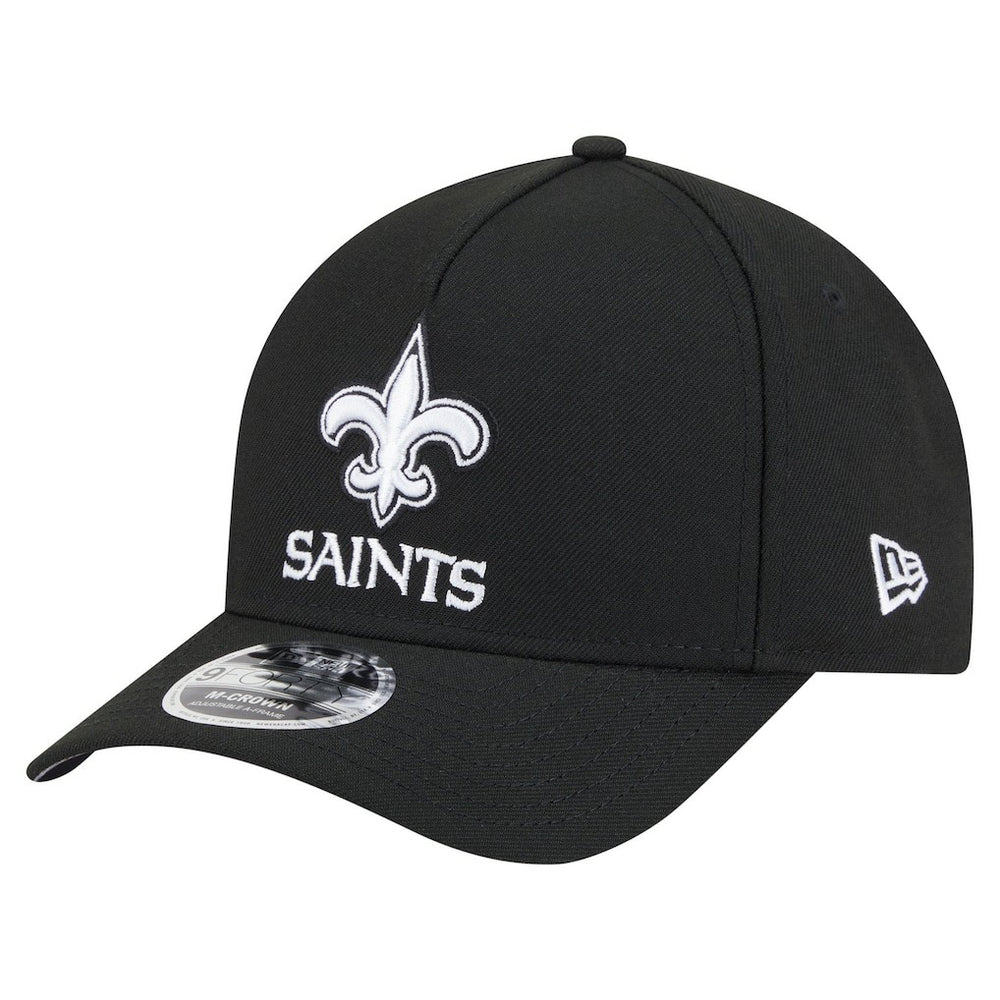 New Orleans Saints New Era Team Collection 9FORTY M-Crown A-Frame Adjustable Hat - Black Hats