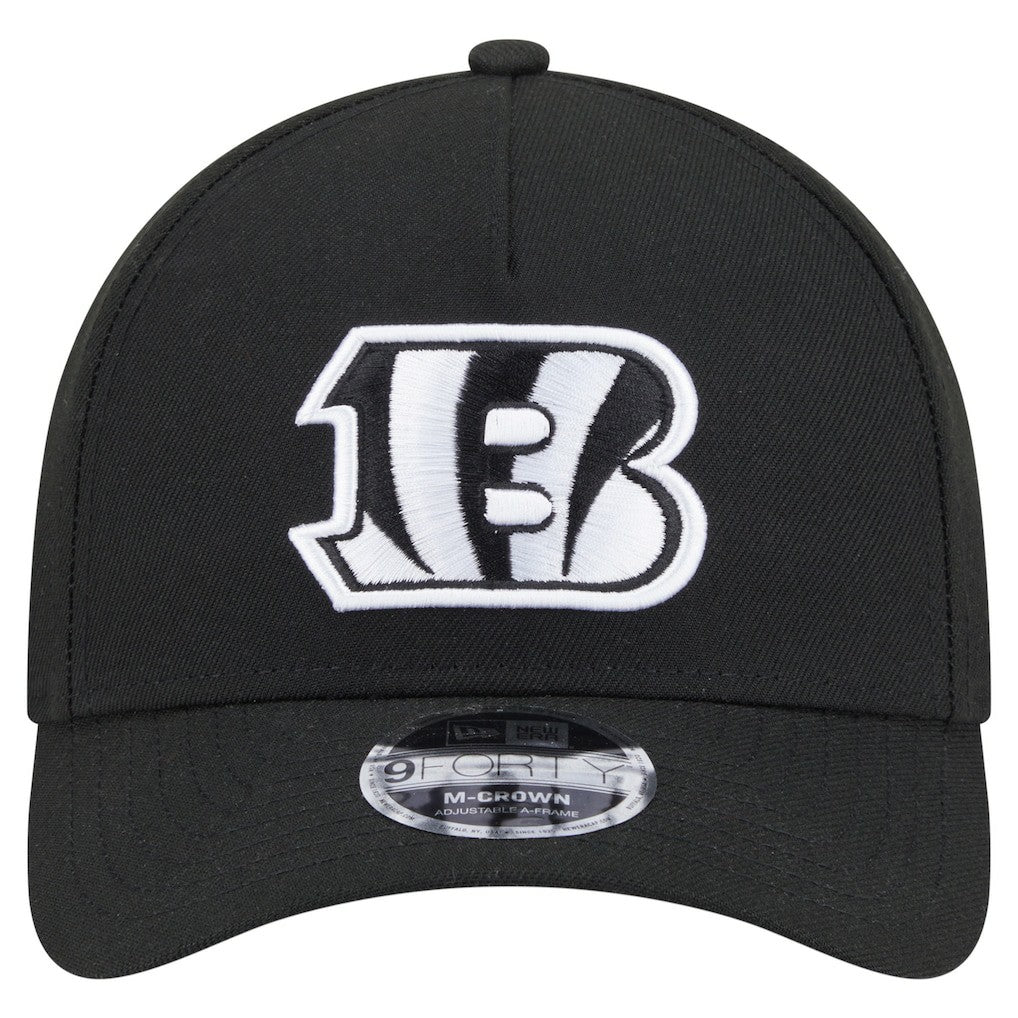 Cincinnati Bengals New Era Team Collection 9FORTY M-Crown A-Frame Adjustable Hat - Black Hats