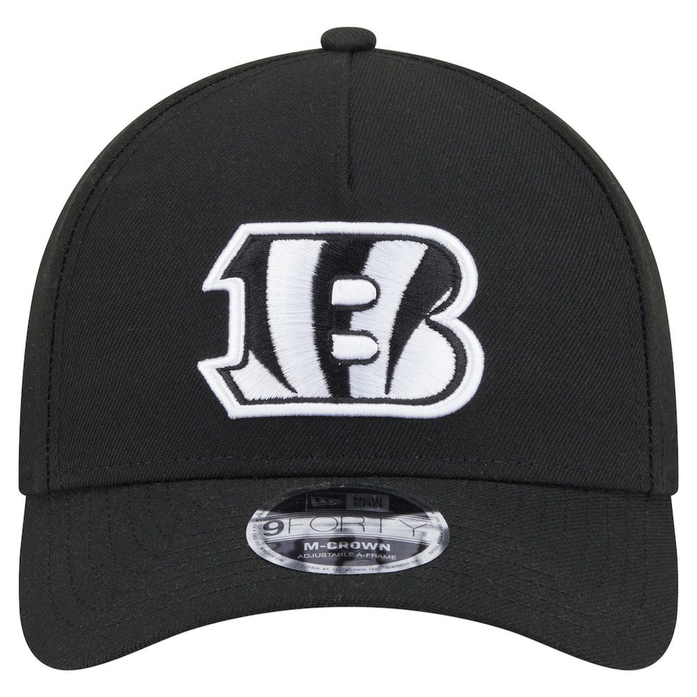 Cincinnati Bengals New Era Team Collection 9FORTY M-Crown A-Frame Adjustable Hat - Black Hats