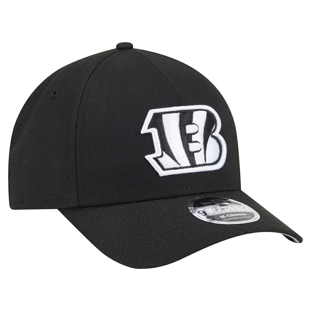 Cincinnati Bengals New Era Team Collection 9FORTY M-Crown A-Frame Adjustable Hat - Black Hats