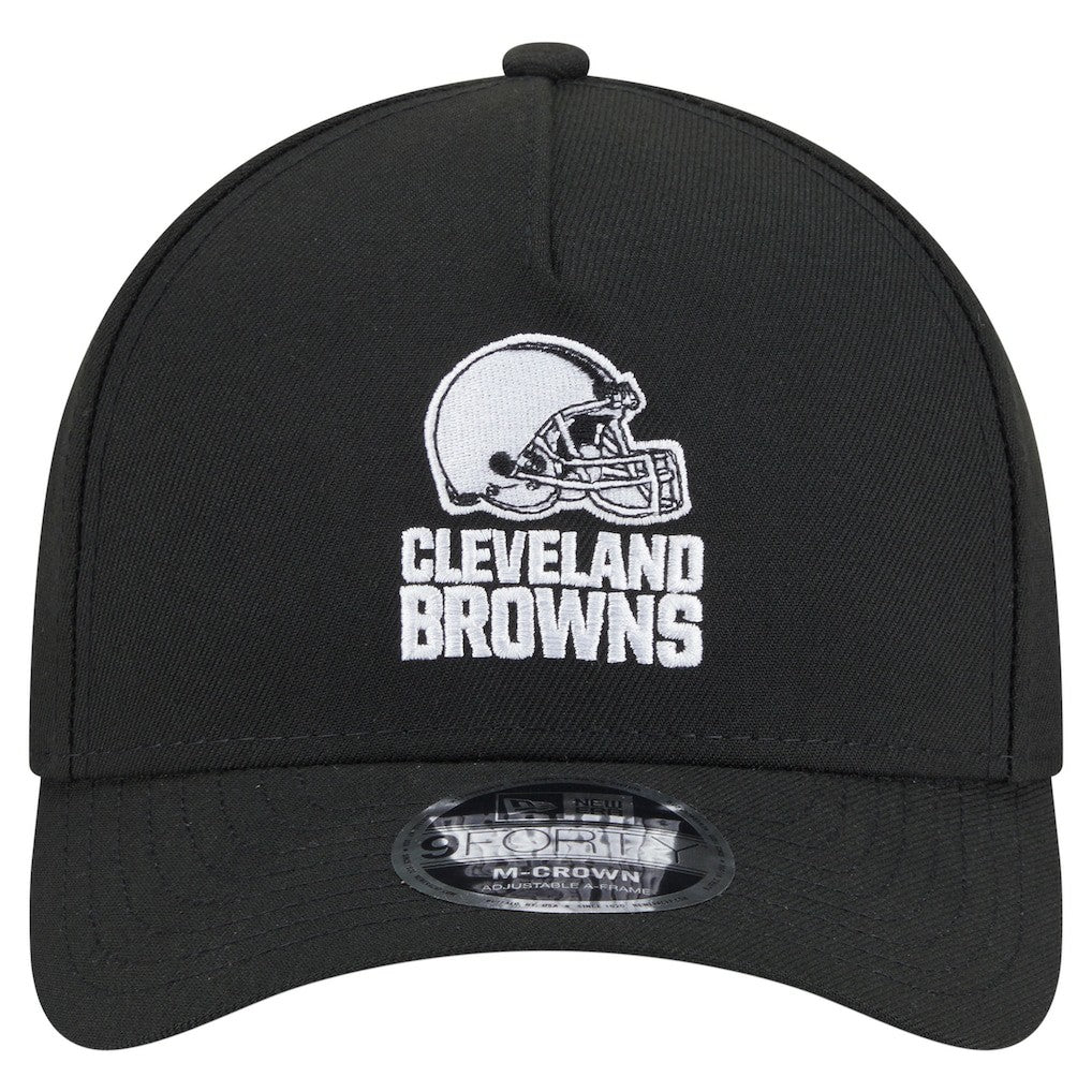 Cleveland Browns New Era Team Collection 9FORTY M-Crown A-Frame Adjustable Hat - Black Hats