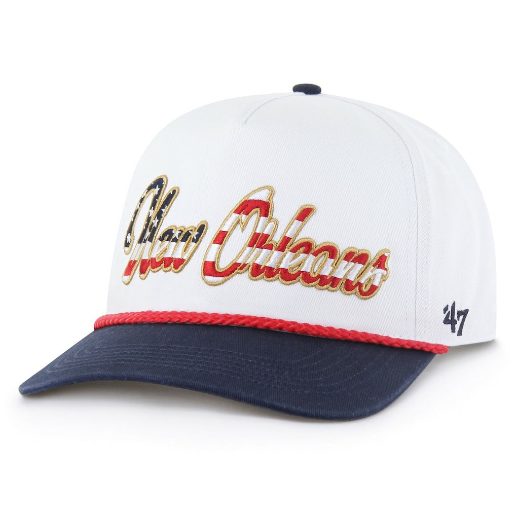 New Orleans Saints '47 Patriotic Overhand Hitch Adjustable Hat - White Hats