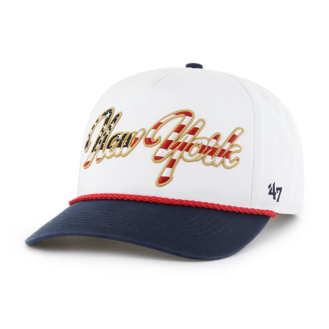 New York Jets '47 Patriotic Overhand Hitch Adjustable Hat - White Hats